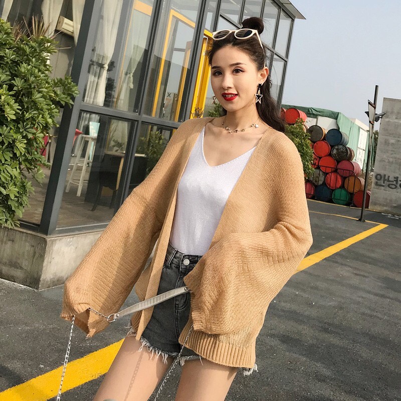 Áo khoác len tăm mỏng nhẹ cực sang