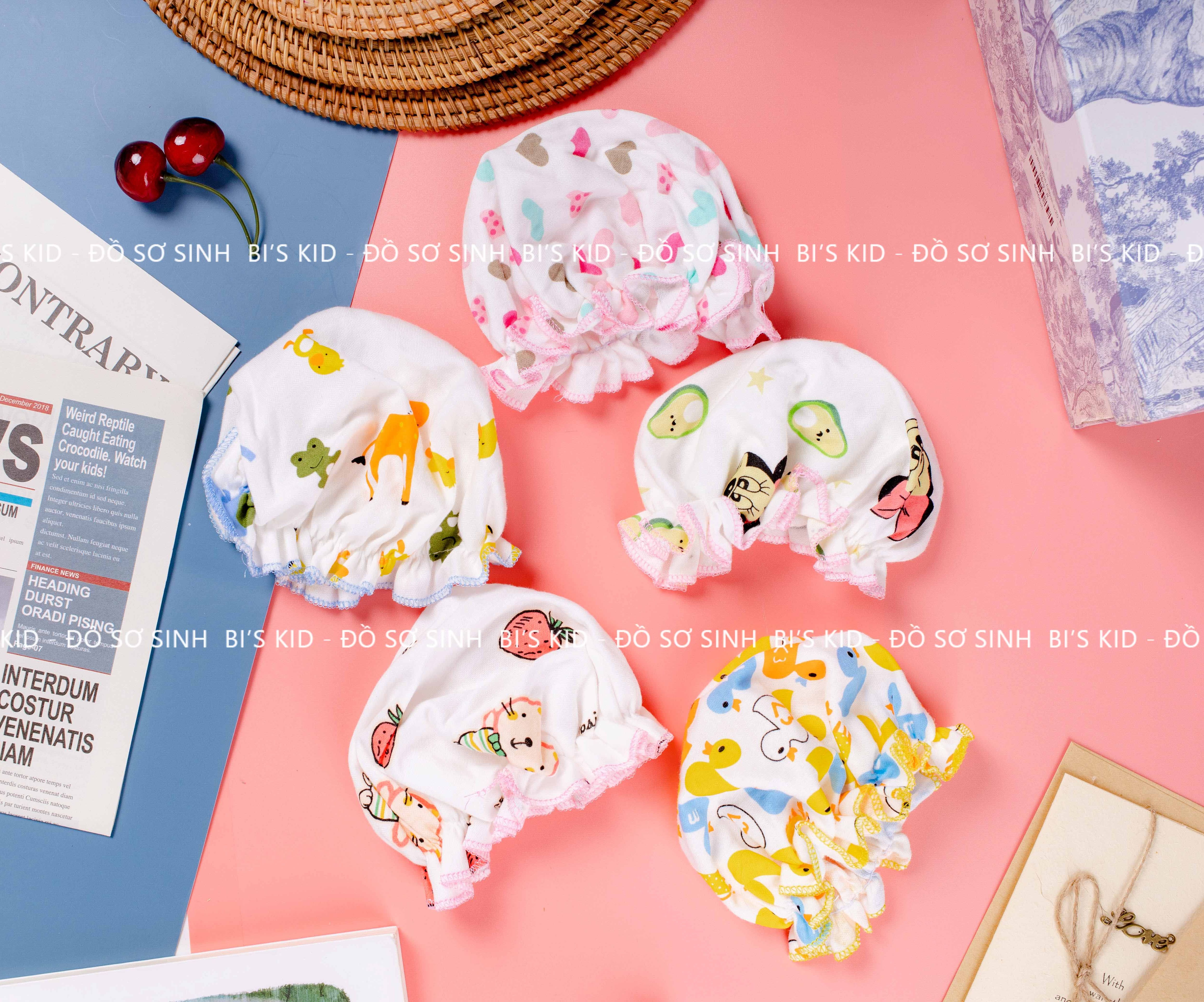 Mũ bèo cho bé gái sơ sinh xinh xắn đáng yêu cho bé | 0-6Kg |