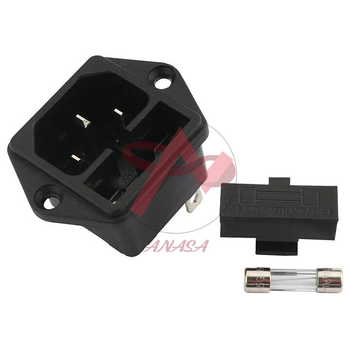 Jack Nguồn Nồi Cơm Điện 3 Chân Có Cầu Chì