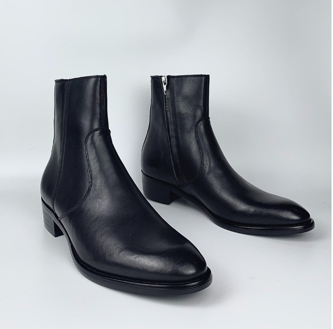 Giày Zip booots Đế Cao Su