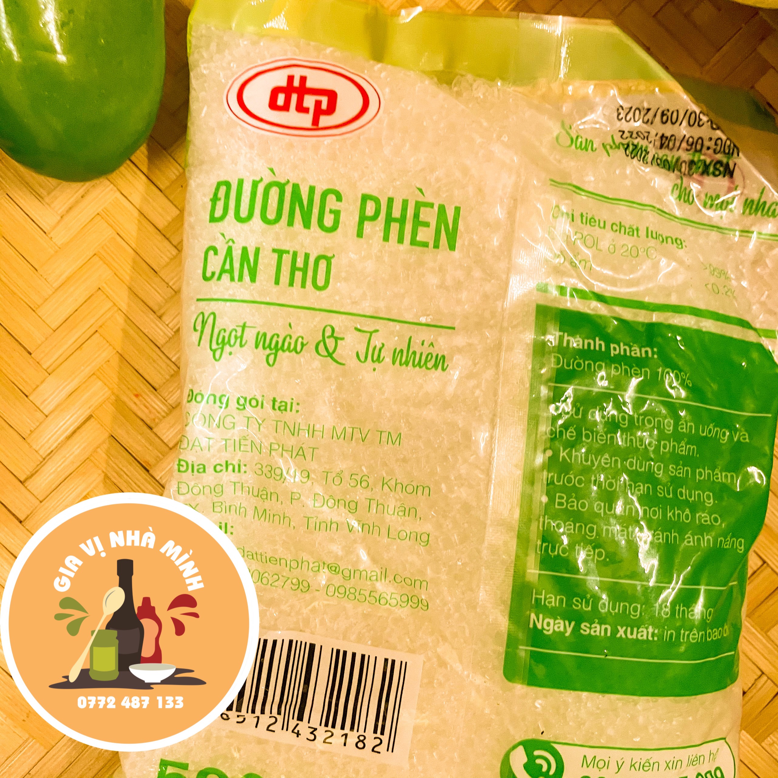 ĐƯỜNG PHÈN HẠT CẦN THƠ- GÓI 500GR