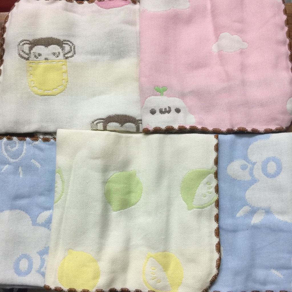 Set 5 Leele Khăn Sữa, Khăn Mặt Sợi Tre 6 Lớp