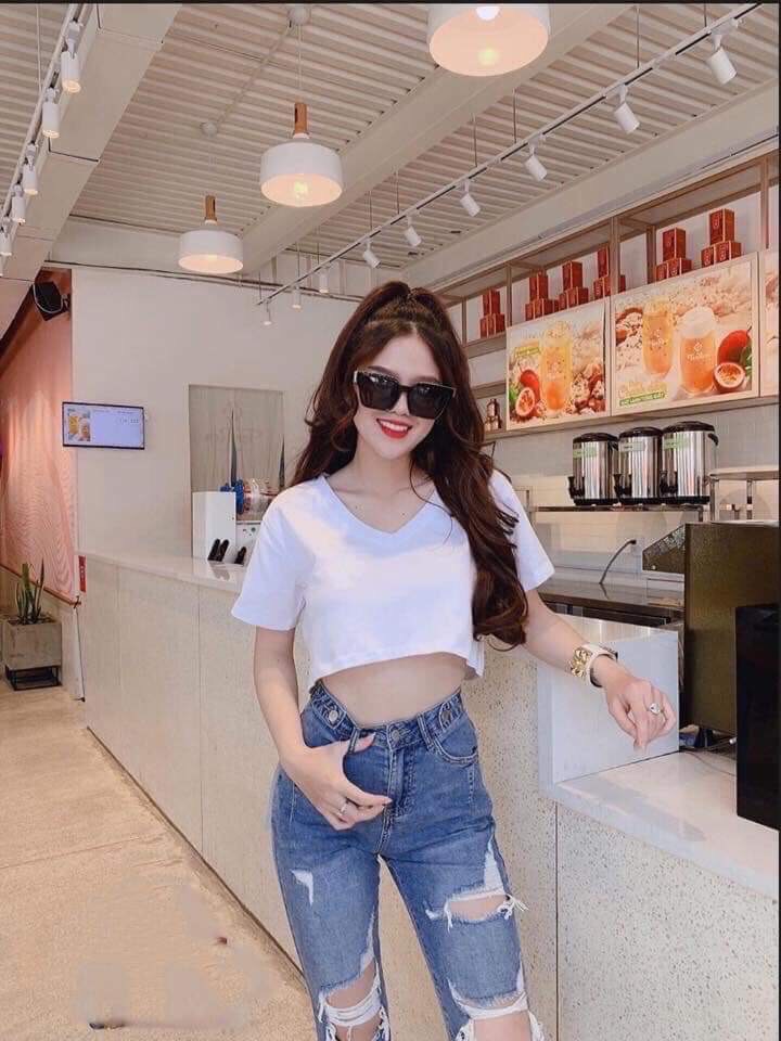 Áo thun lửng tay ngắn cổ tym model TTSLA0251