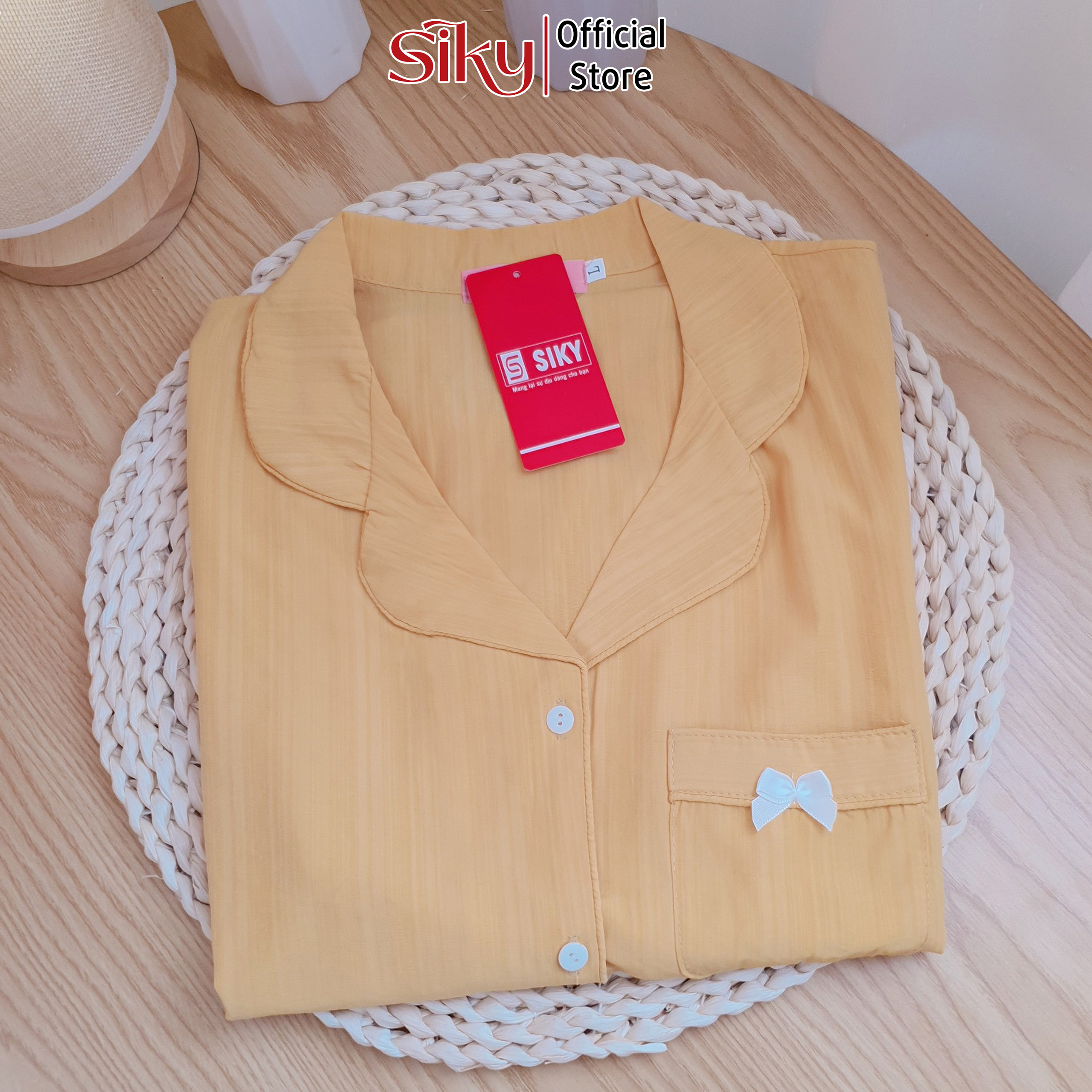Bộ pijama nữ chất đũi lụa cao cấp SIKY BNN
