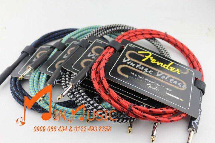 Dây jack guitar hiệu fender 6m đầu 6.35 ly