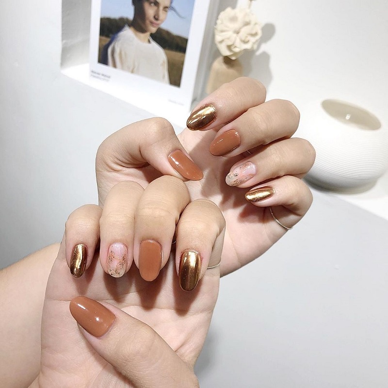 Sơn gel Nhật màu nâu đất được chị em mê mẩn