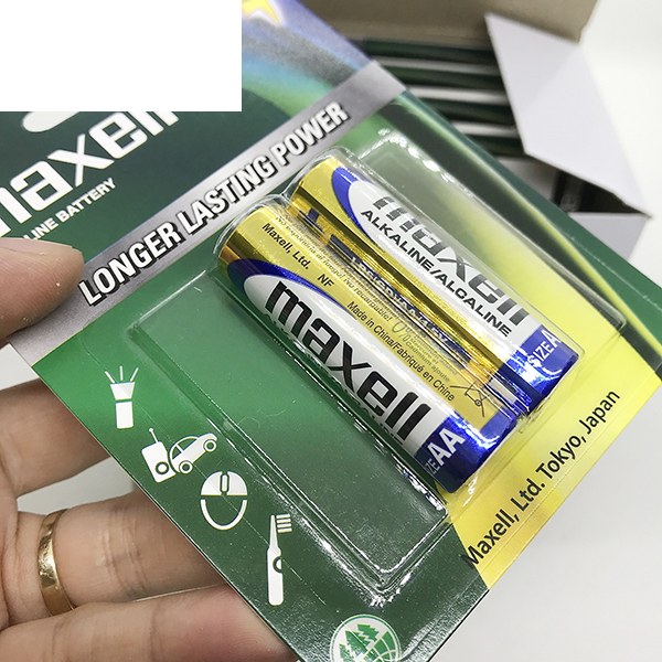 Combo 5 vỉ pin AA Maxell Alkaline, pin tiểu Maxell (1 vỉ 2 viên)