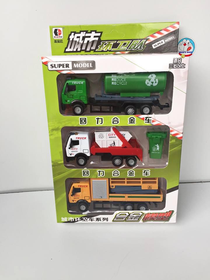 Set 3 chiếc xe công trình bằng sắt siêu bền