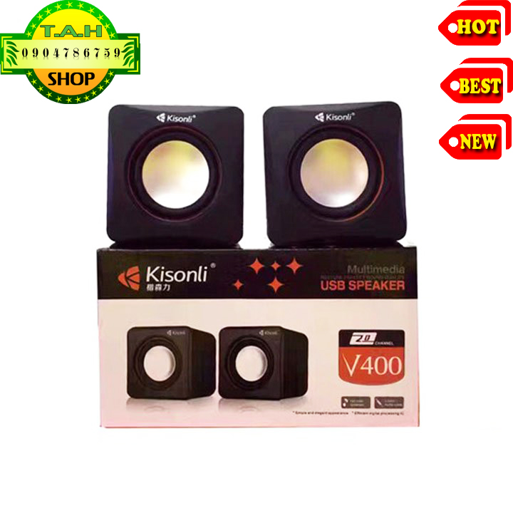 Loa vi tính mini 2.0 loa xí ngầu âm thanh nghe cực đã V400