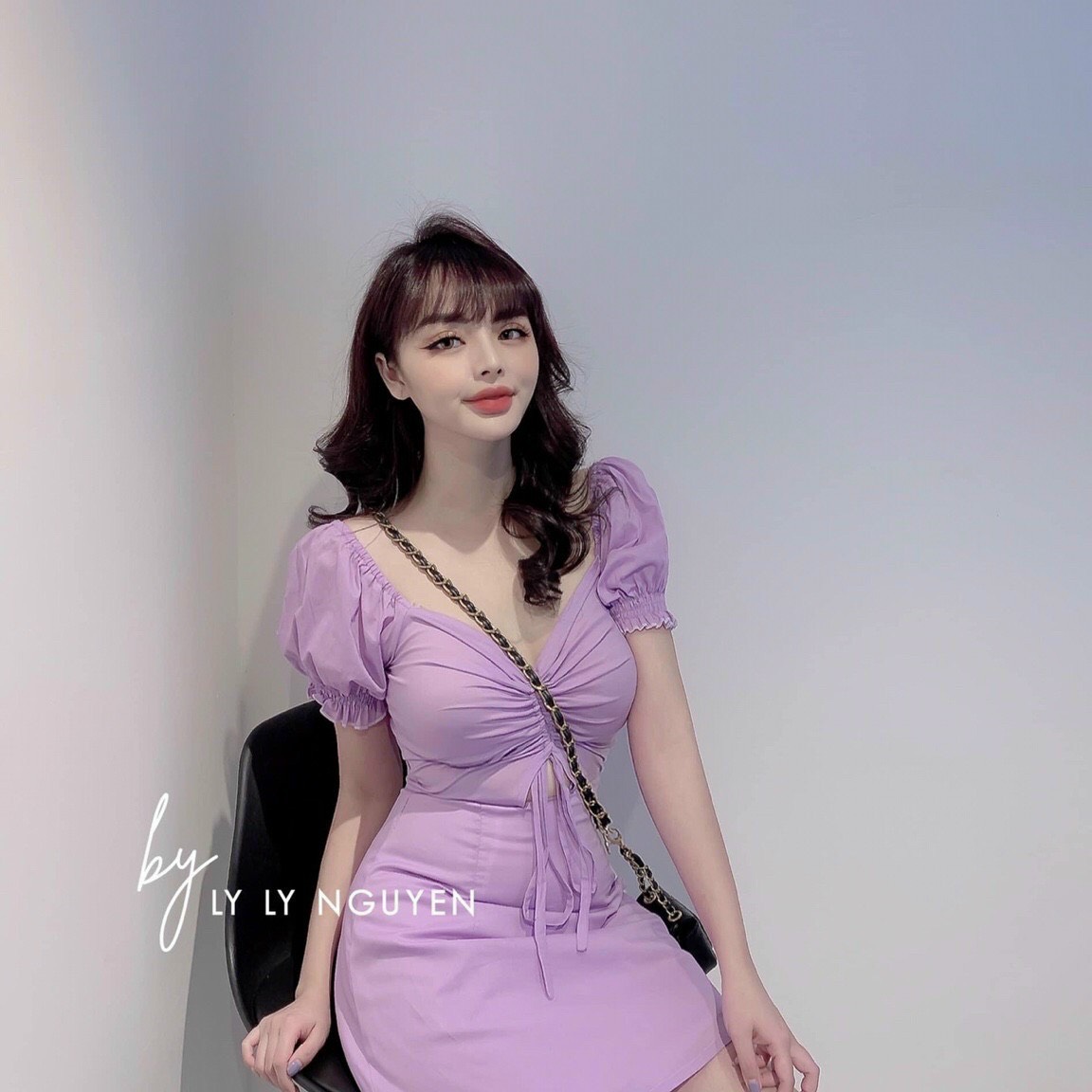 Đầm voan rút ngực hở eo đáng yêu TTSA0903