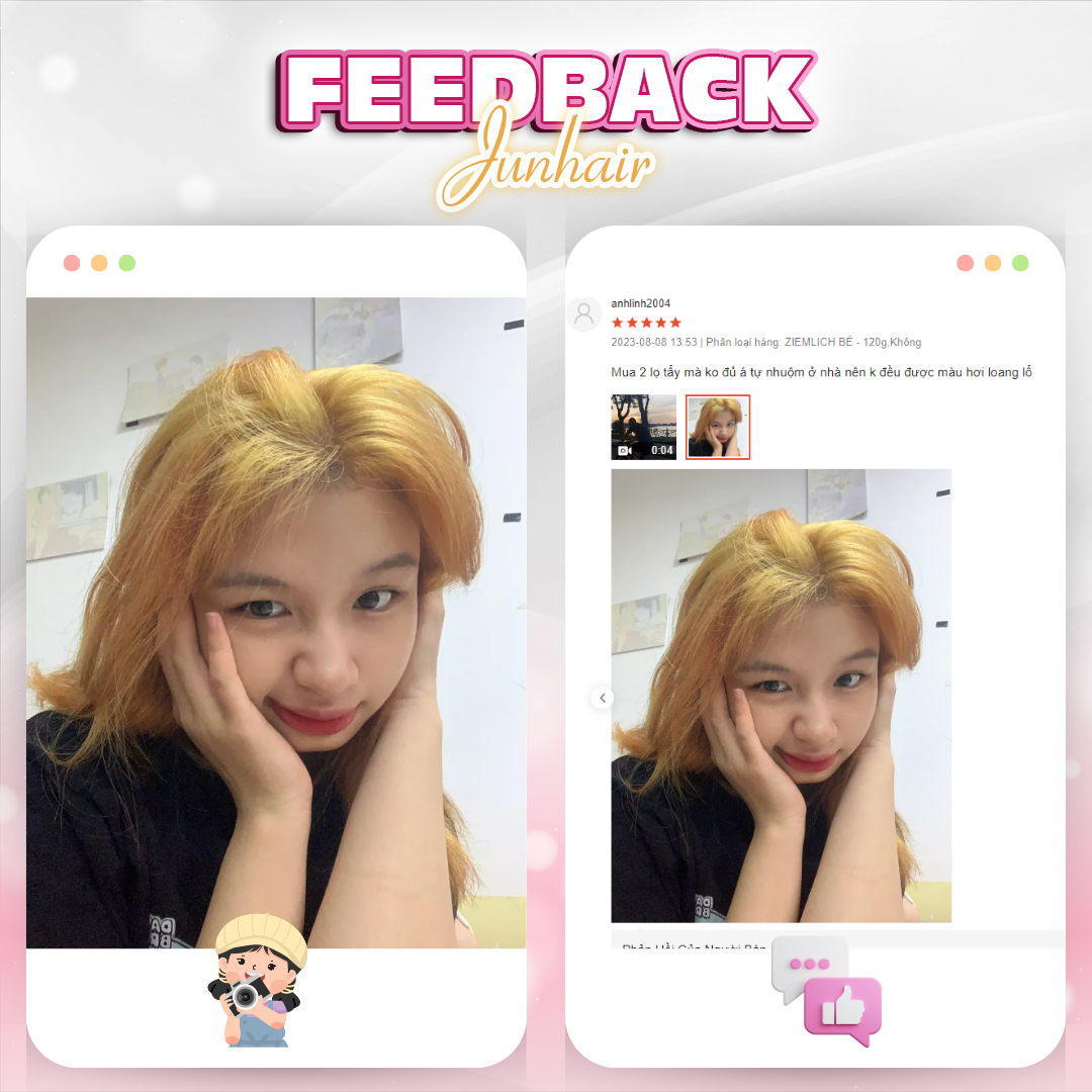 HAIR BLEACHING POWDER (foundation powder for hair, comes with gloves, hood) JunHai
