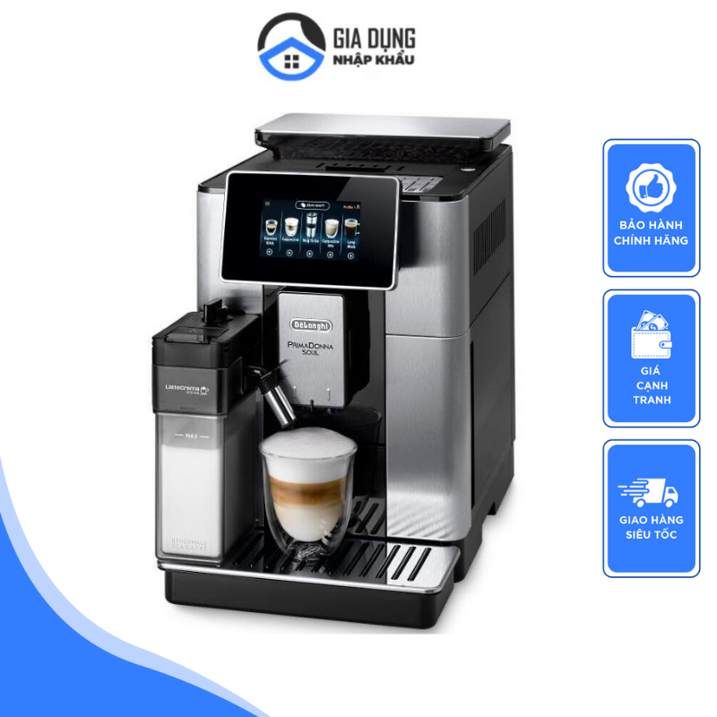 Primadonna soul ecam610.55.sb automatic coffee maker, made in eu, 12 months warranty