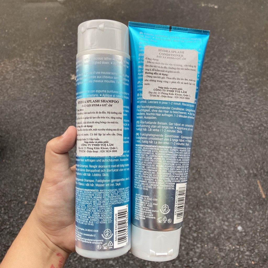 Dầu gội xả chăm sóc tóc Joico HydraSplash Hydrating 300ml/250ml