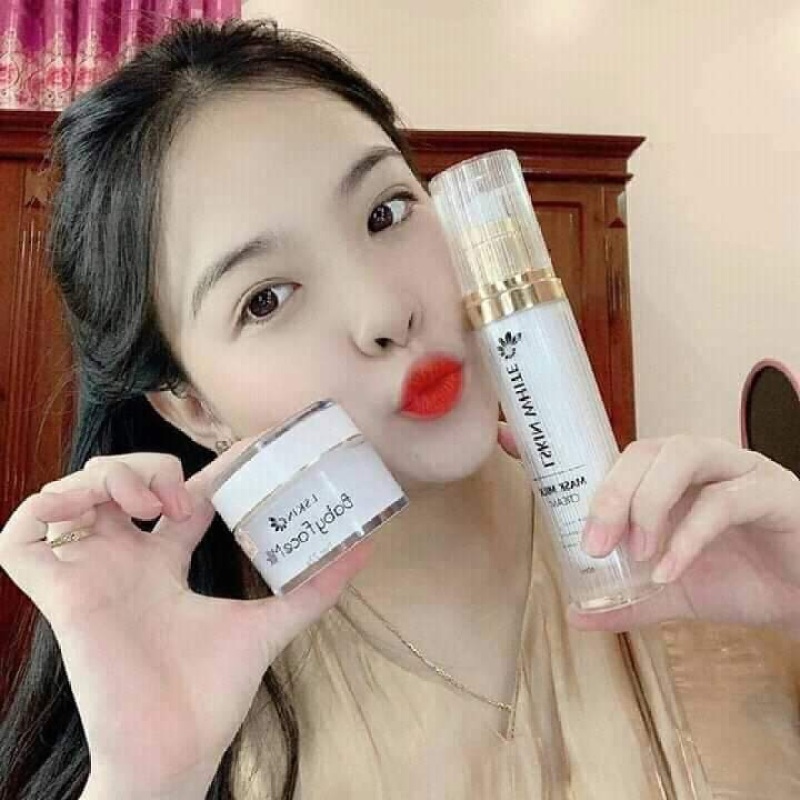 Combo Dưỡng da Mặt Ủ kén tằm + Kem face cấy trắng giá rẻ