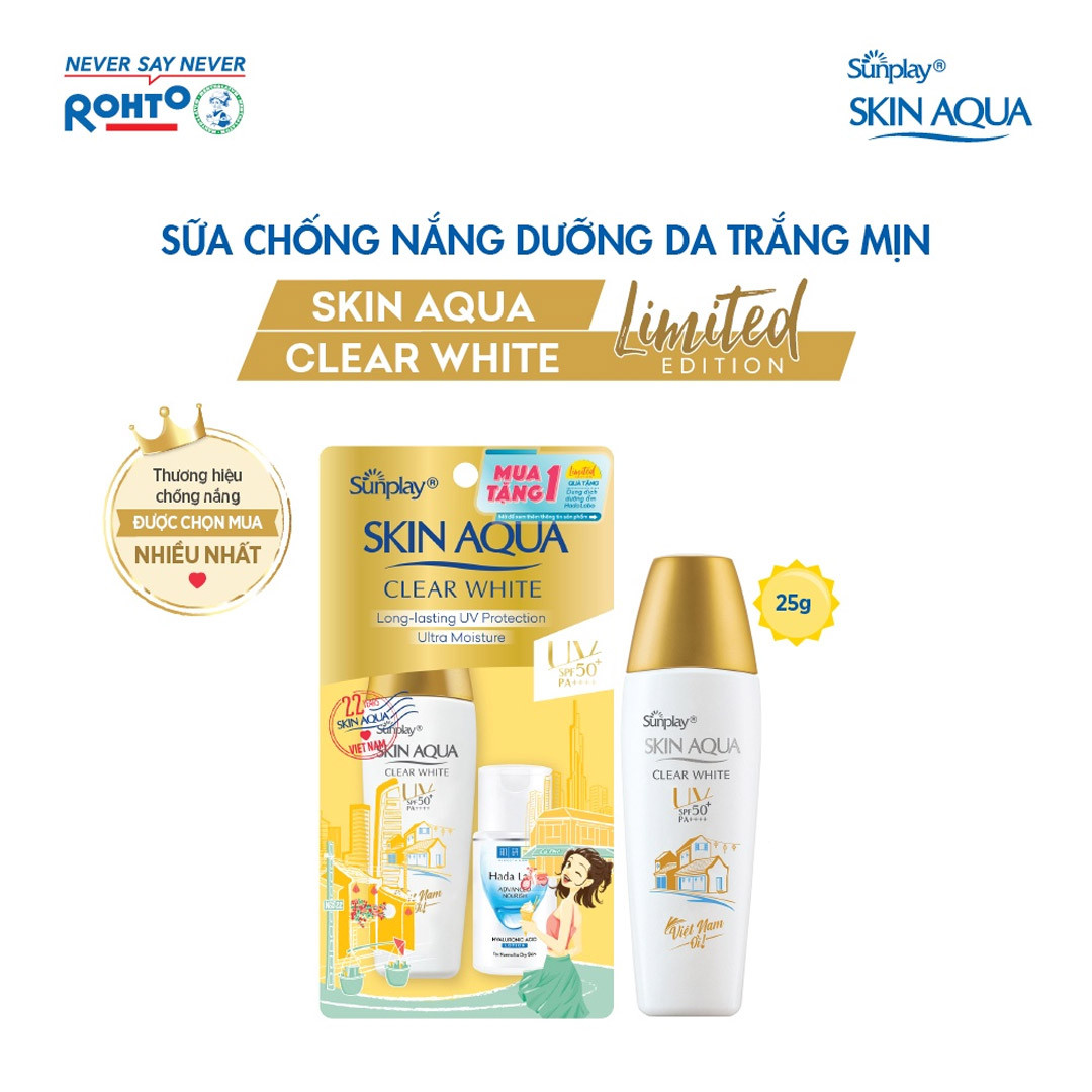 SUNPLAY SKIN AQUA - Sữa chống nắng cho da dầu Sunplay Skin Aqua Clear White SPF 50+ PA++++