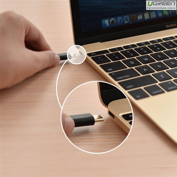 Cáp USB Type-C to USB 2.0 dài 25cm  Ugreen 30163 cao cấp