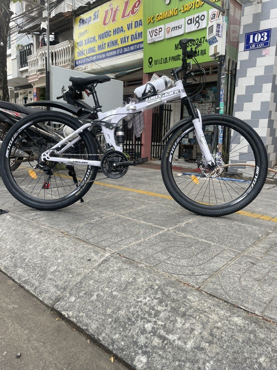 Xe đạp thể thao  laux jack nan hoa gấp gon - 26 inch kèm ảnh thật