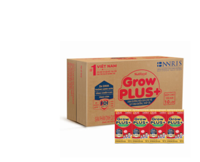 [HCM]Thùng sữa Pha Sẵn Growplus Đỏ Hộp 180ml