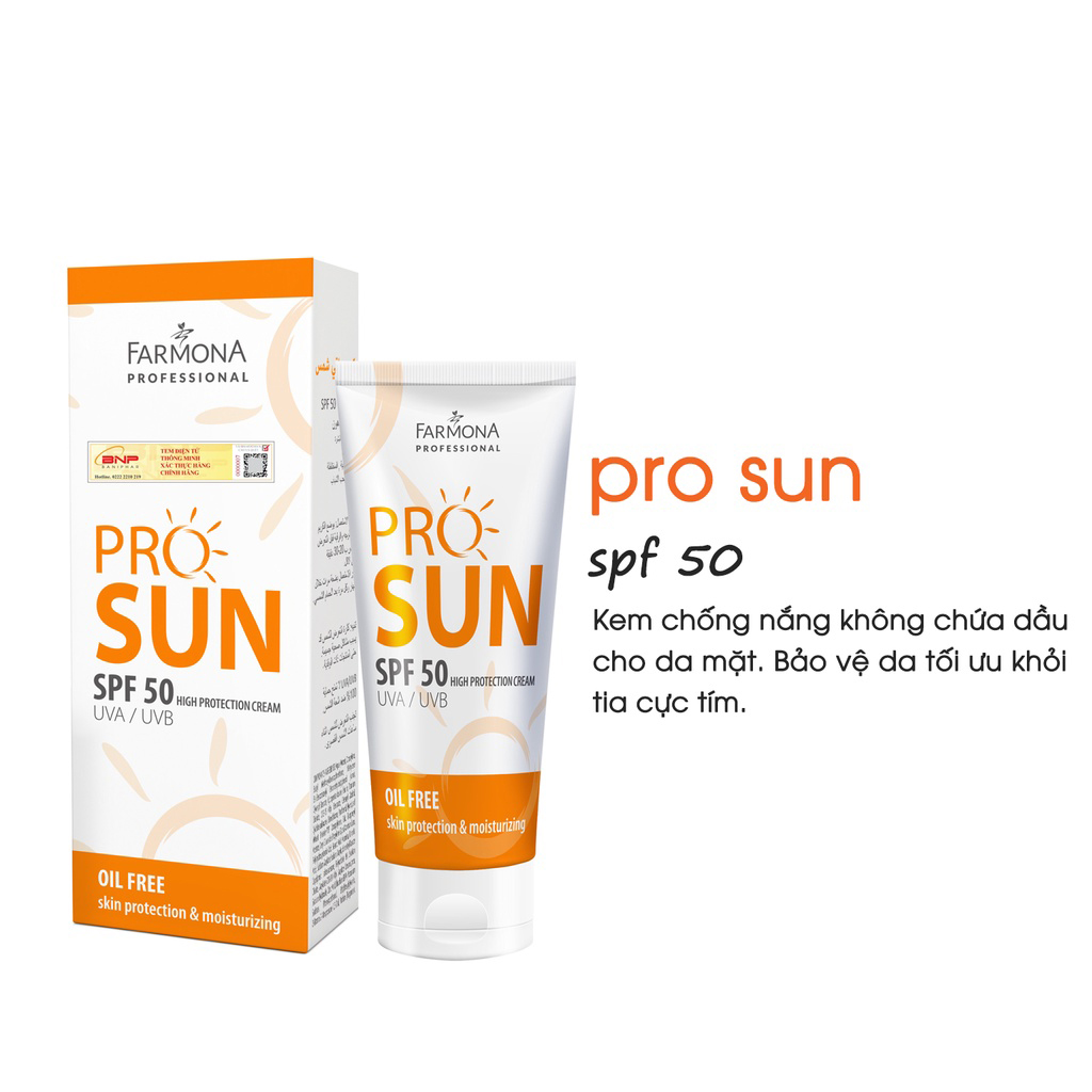Kem Chống Nắng Farmona Sun Face Cream Oil Free Spf50 50ml - Dr Thêm