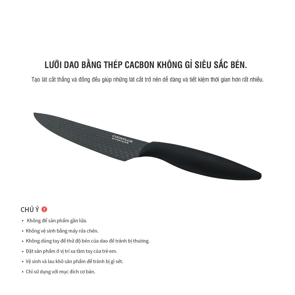 Bộ Dao Nhà Bếp Cao Cấp 4 Món Lock&Lock Kitchen Knife Set - Màu Đen