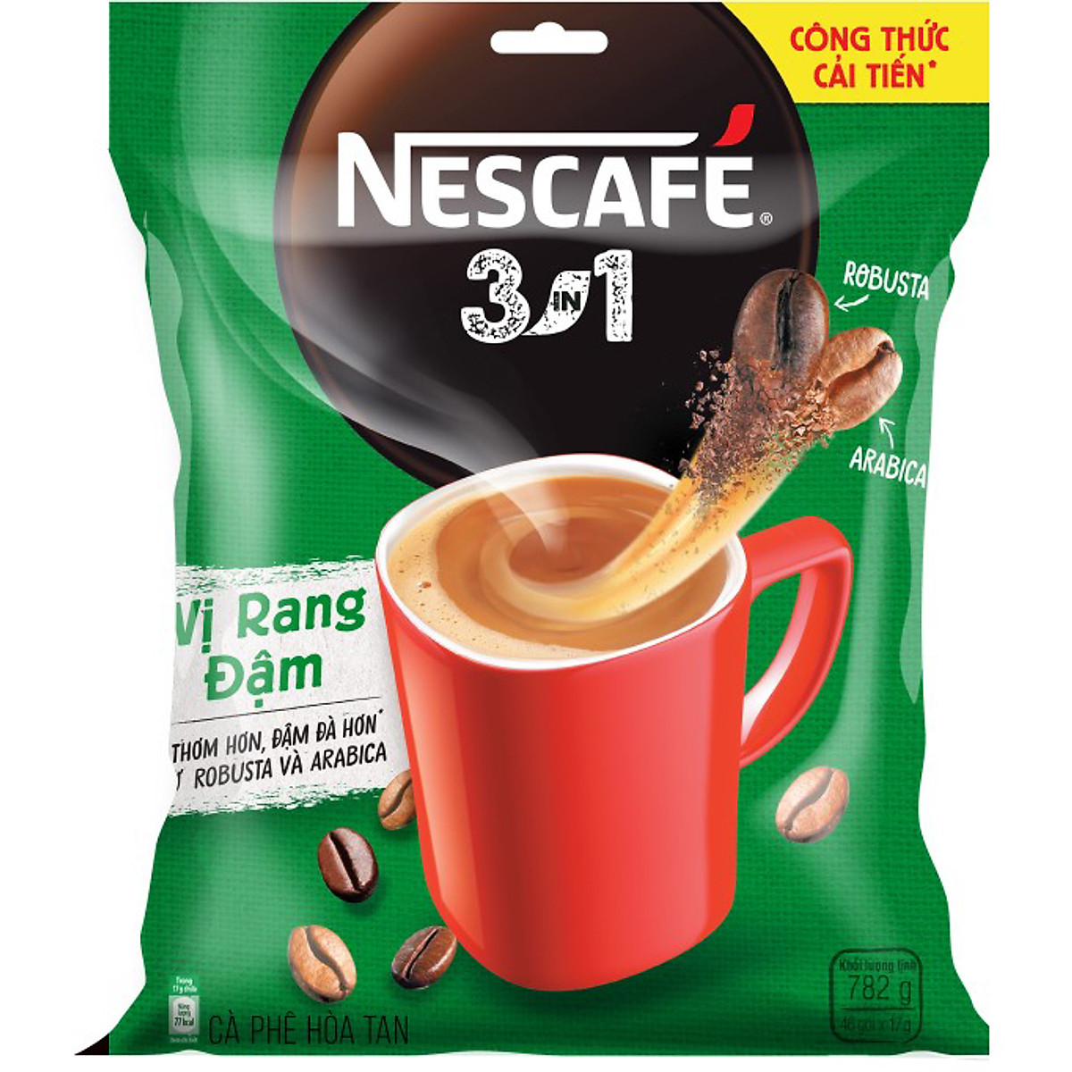 Combo 9 bịch nescafe đen/xanh đậm/đỏ date mới