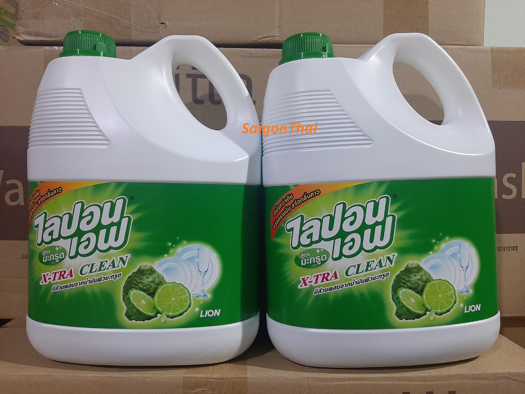 [HCM]Nước rửa chén LiponF hương Chanh Can 3600ml (Thái Lan)