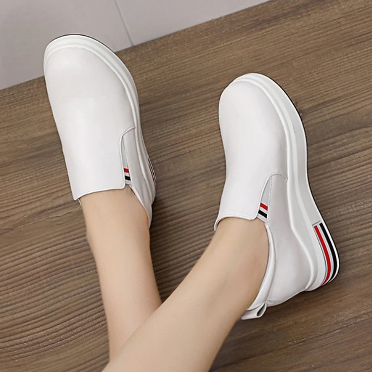 Giày Lười 2 vạch kẻ đế cao 7cm L299-1068
