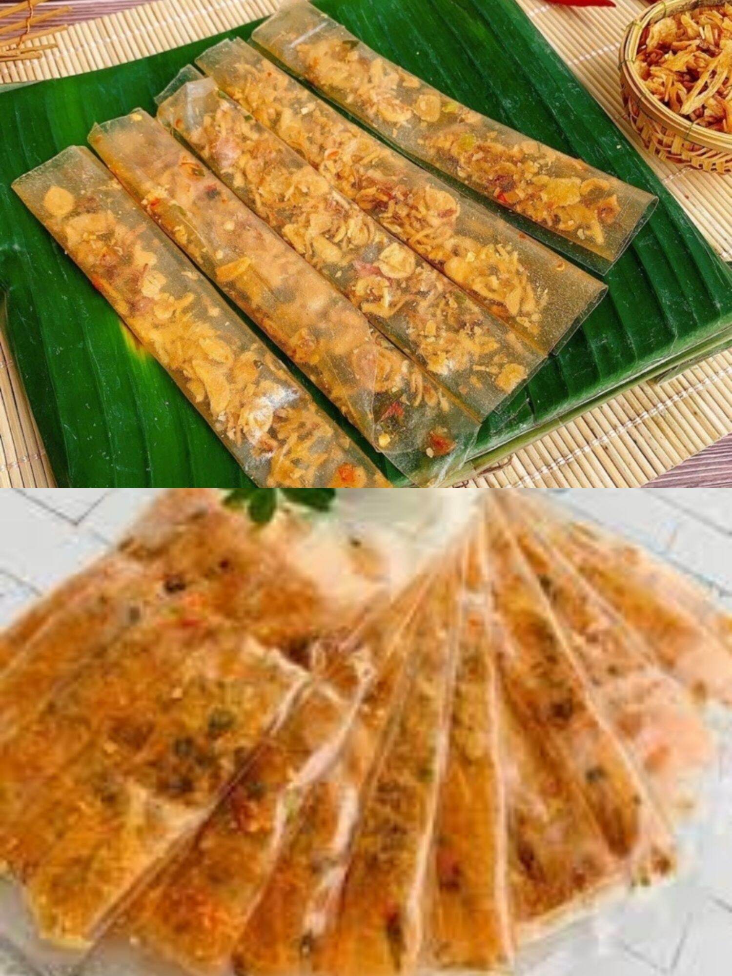 10 bịch bánh tráng dẻotôm cuốn hành phi chính gốc tây ninh