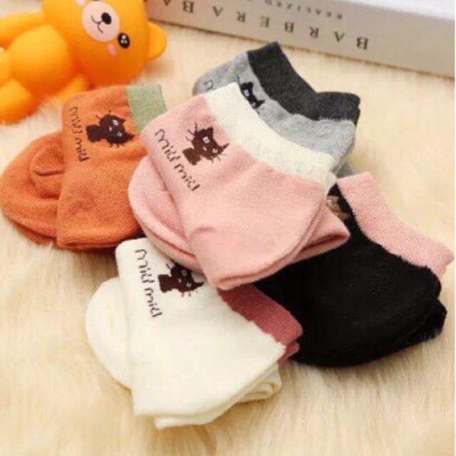 combo 5 đôi Tất mèo miu miu cổ ngắn