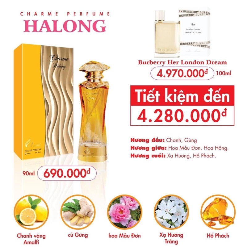 Nước hoa tỉnh thành halong 90ml goodcharmee