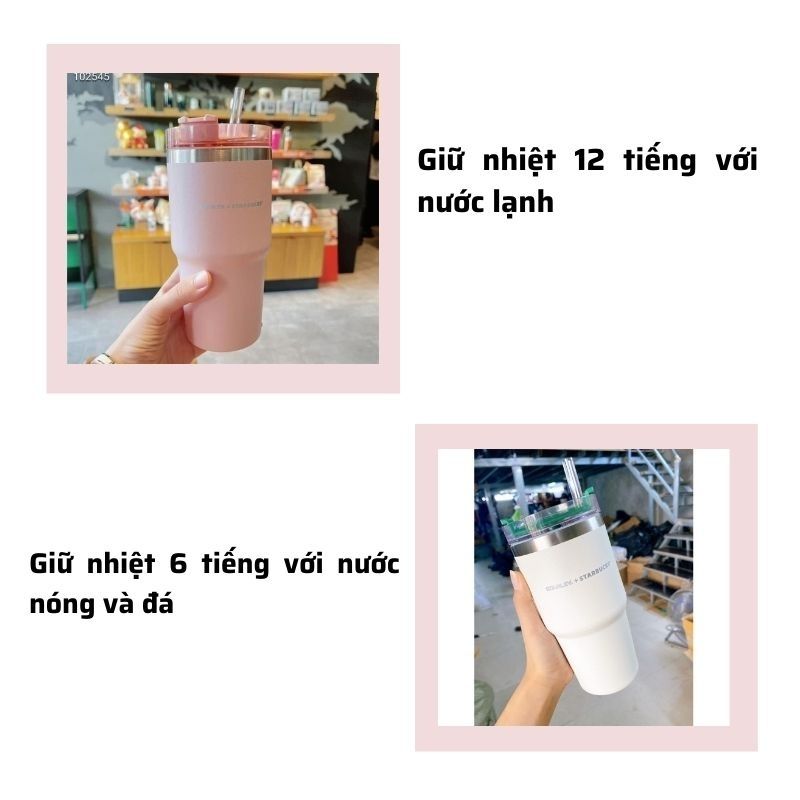 Ly S.tar.bucks inox cao cấp giữ nhiệt  600ml pha coffe SWEETHOME