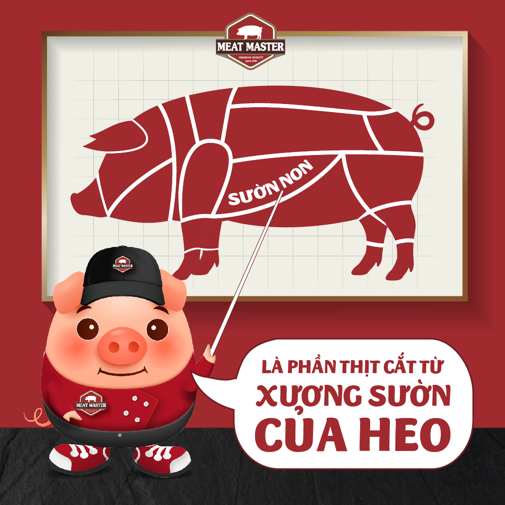 Sườn heo non Meat Master ( 400 G ) - Thịt heo mát ngon, mềm mọng, ngọt thịt