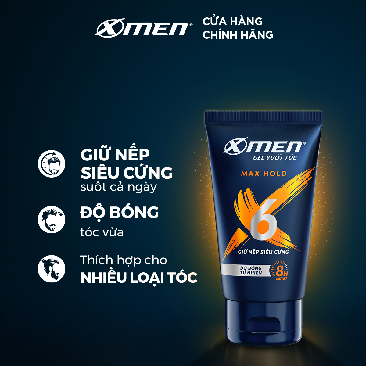 Gel vuốt tóc X-men Siêu cứng tóc 150g