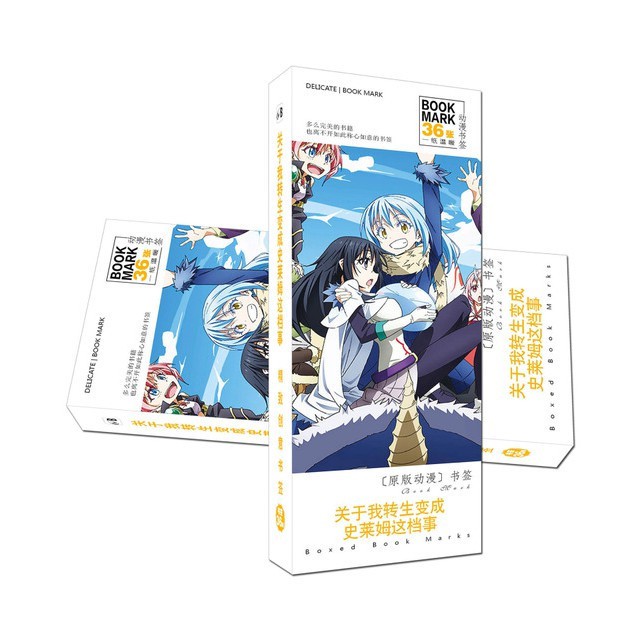 Hộp ảnh bookmark 36 tấm Tensei-shitara Slime datta Ken CHUYỂN SINH THÀNH SLIME anime chibi