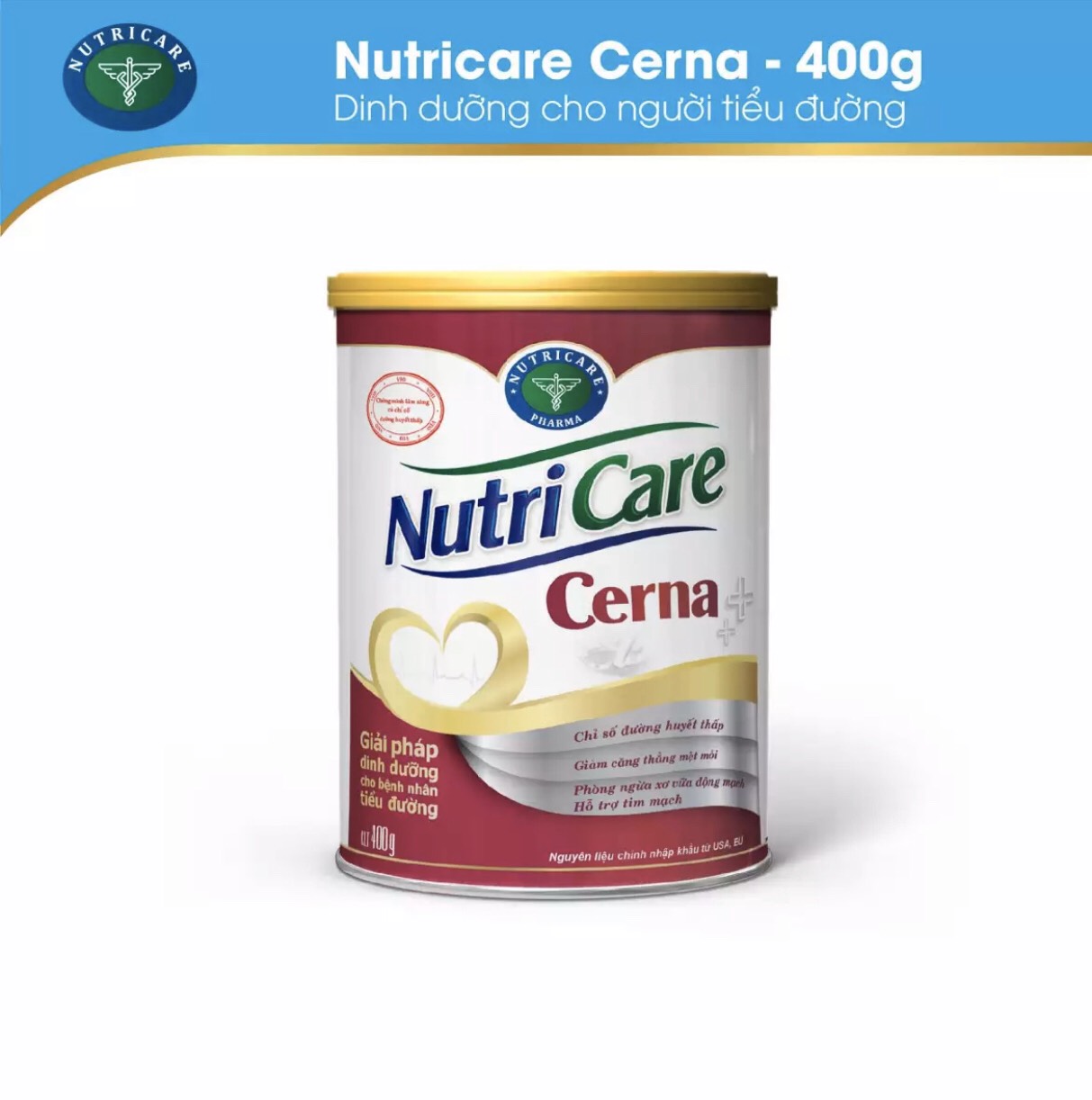 [HCM]sữa Nutricare Cerna 400g - cho người đái tháo đường