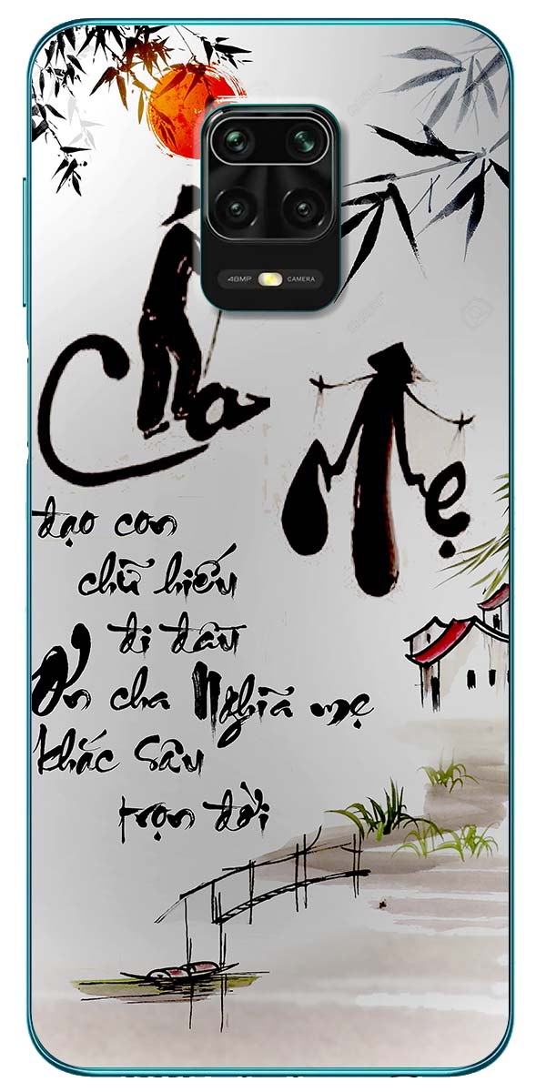 [HCM]Ốp lưng dành cho Xiaomi Redmi Note 5, Redmi Note 6, Redmi Note 7, Redmi Note 8, 8 Pro, Redmi Note 9, 9S, 9 Pro mẫu Thư pháp cha mẹ