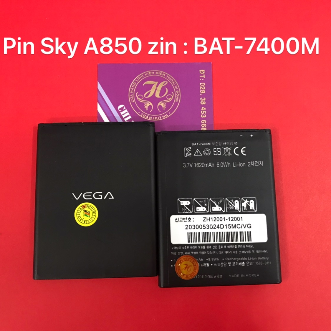 Pin sky a850 zin theo máy - bat-7400m