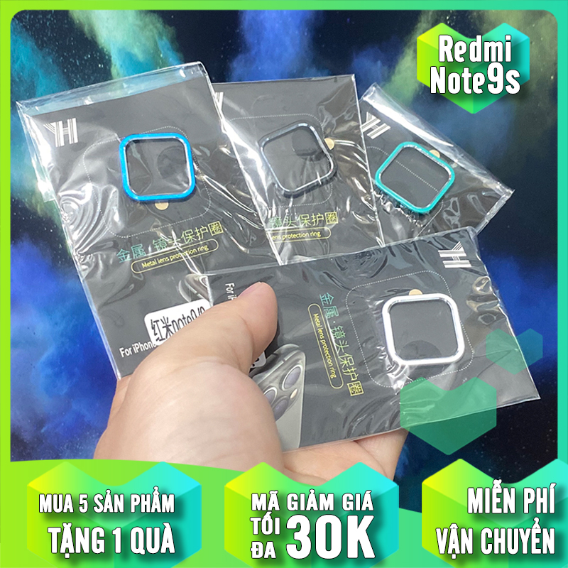 Khung viền Nhôm Camera Xiaomi Redmi Note 9S - Redmi Note 9 Pro