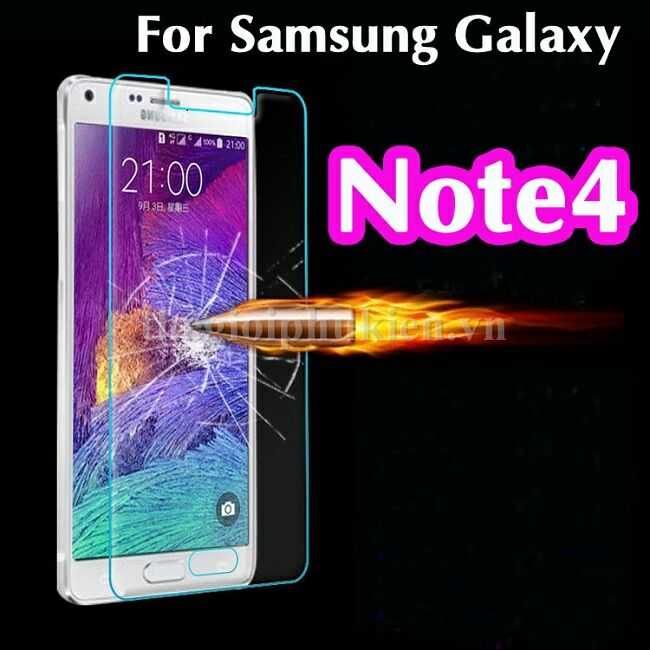Miếng dán màn hình kính cường lực SamSung Galaxy Note 4 chống vỡ, chống xước