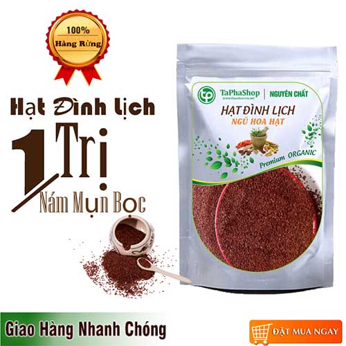 Hạt ngũ hoa nguyên chất 100g Tấn Phát, Hạt đình lịch hạt to - Đắp mặt ngừa mụn, Dưỡng trắng da