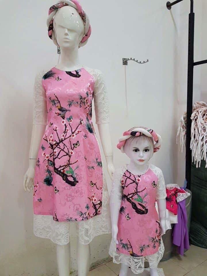 sét áo dài cách tân mẹ và bé