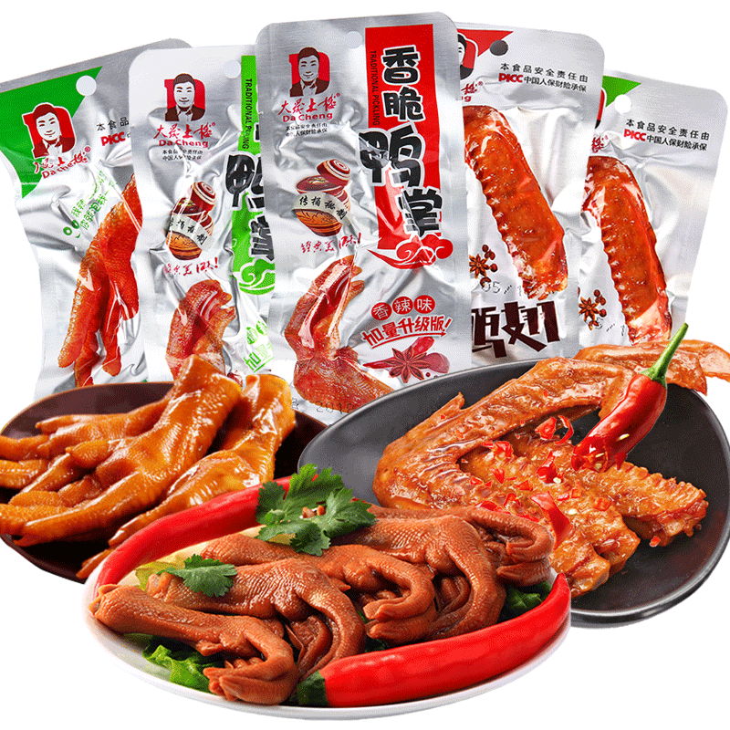 Ăn vặt Dacheng chân gà, chân vịt sốt cay