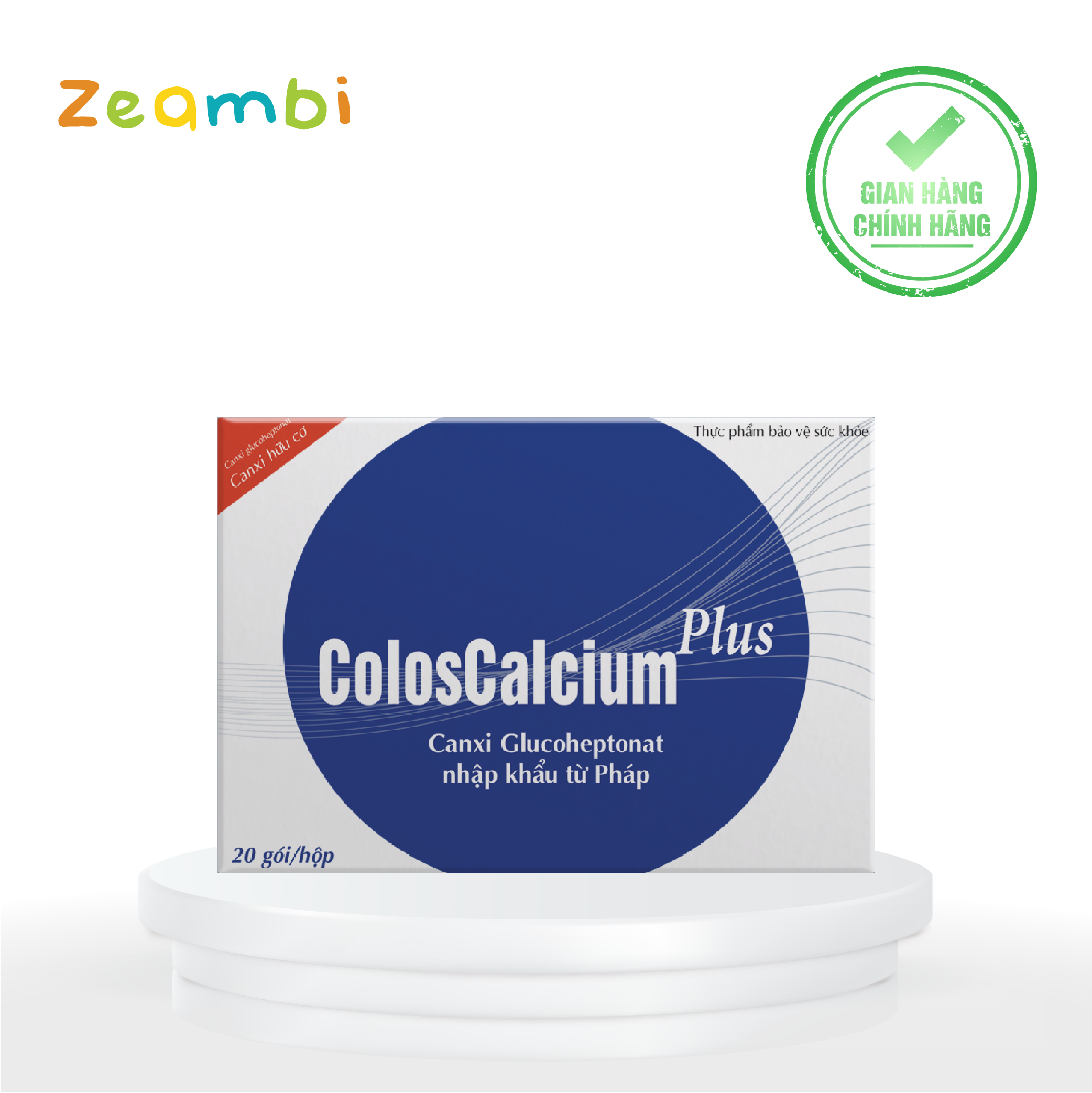 Canxi Zeambi - ColosCalcium Plus hữu cơ cho bé dạng bột (Hộp 20 gói)