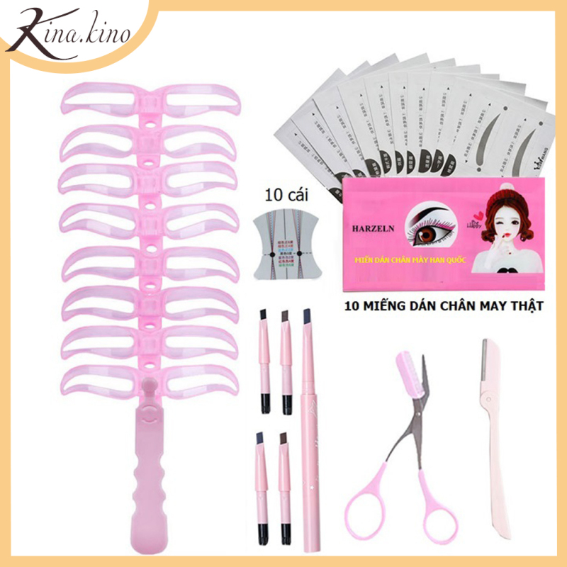 Combo 5 món bộ kẻ chân mày - Bộ phụ kiện làm đẹp ai cũng vẽ được - Kina kino giá rẻ