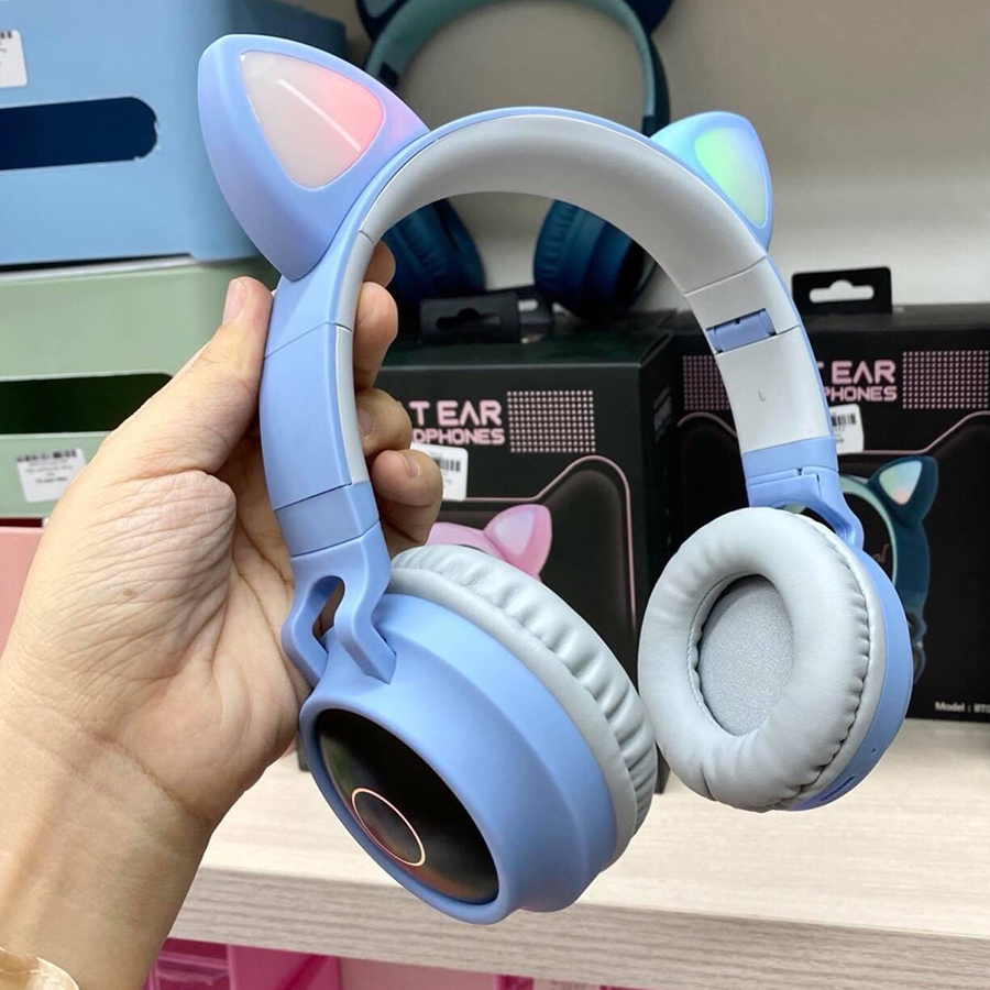 [HCM]Tai nghe bluetooth hình mèo dễ thương siêu cá tính