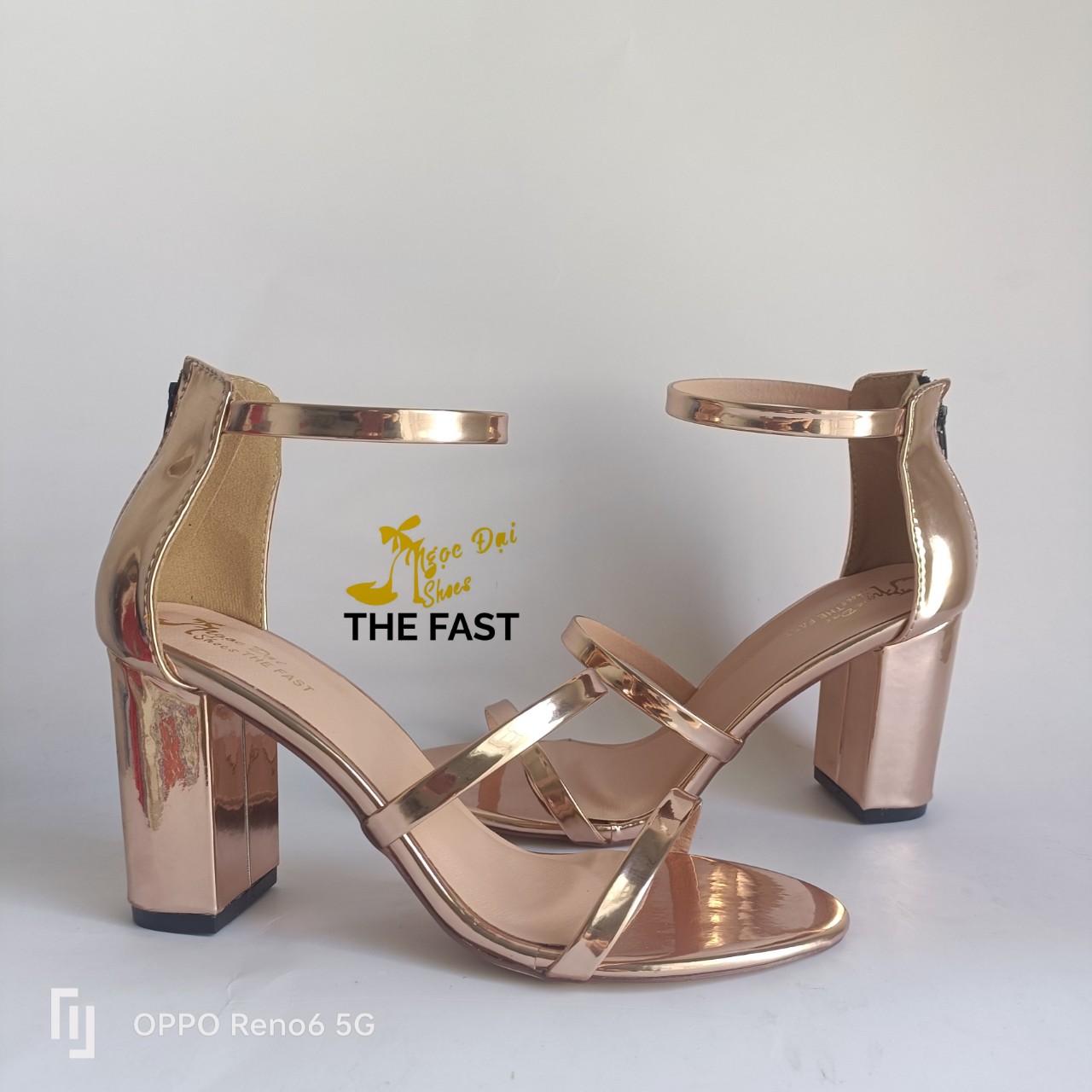 Sandal gót vuông dây ngang mới nđ11