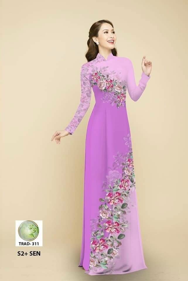 Áo dài truyền thống ad12-01 (cả bộ