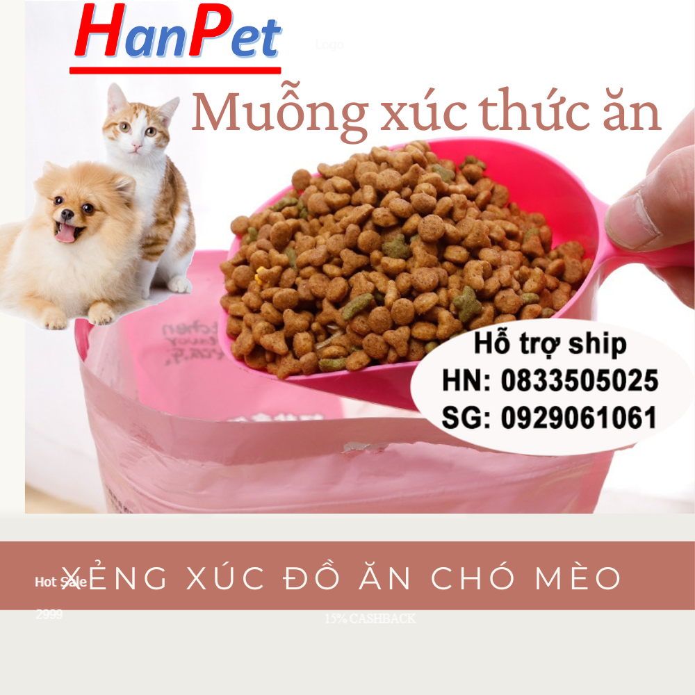 Muỗng Xẻng xúc thức ăn cho thú cưng (Muỗng xúc thức ăn hạt cho chó mèo)
