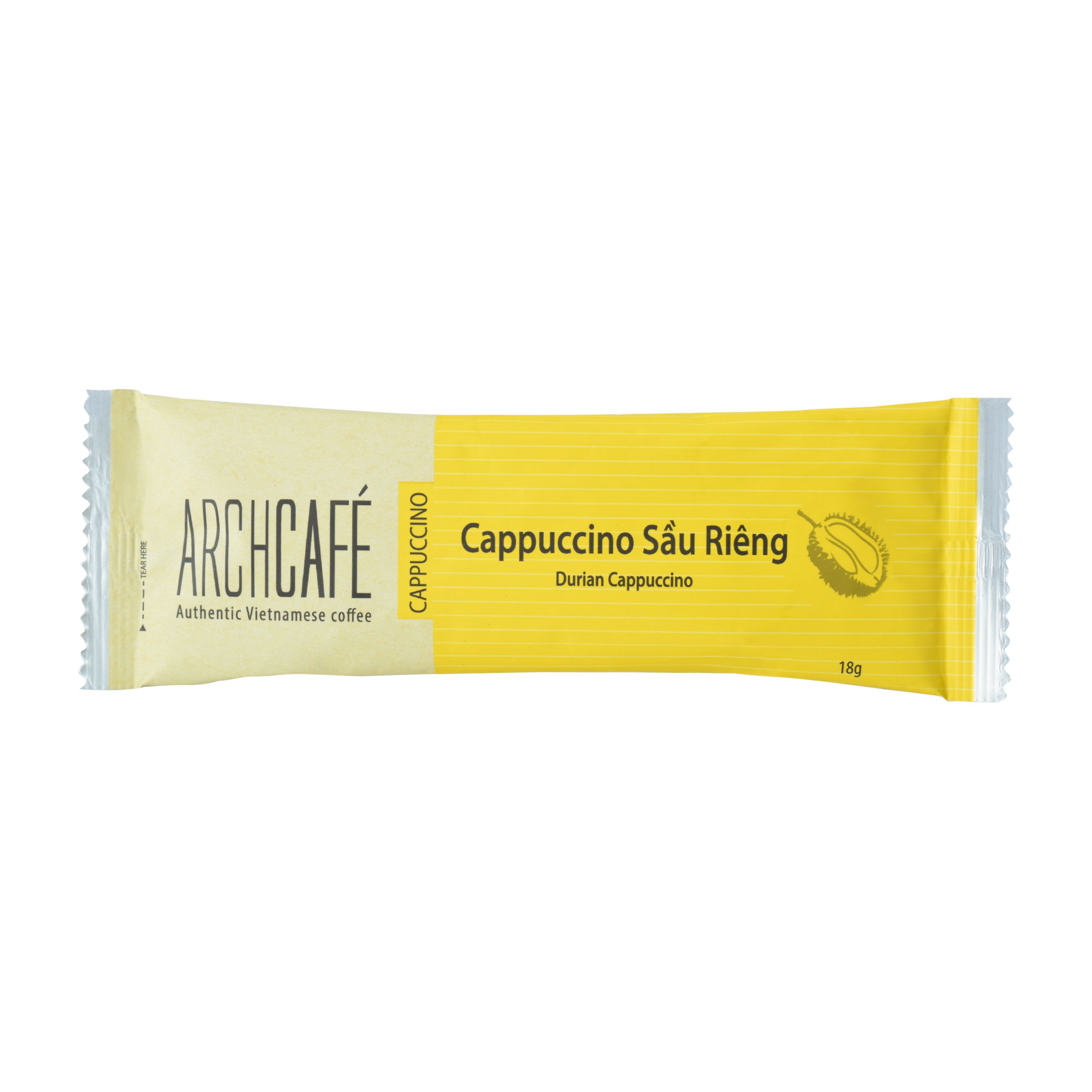 Combo 2 Cà phê Cappuccino Sầu Riêng - Cafe hoà tan Archcafé (hộp 12 gói x 18.5g)