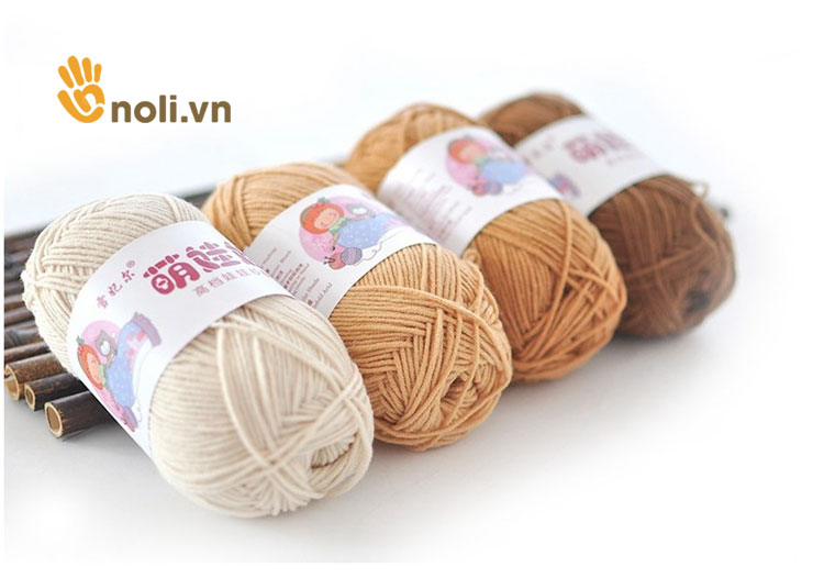 Len baby yarn không bai dão, không phai màu, an toàn cho trẻ nhỏ, cực kì mềm mại 40g